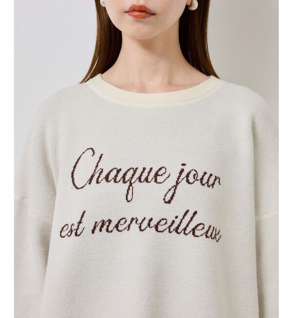 Rope&rsquo;Picnic「スウェットライクロゴニットプルオーバー」|ニット・セーター|