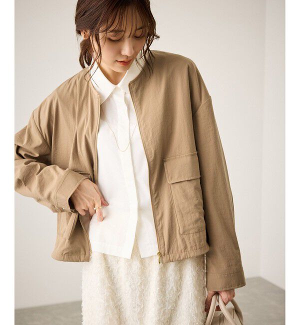 Rope&rsquo;Picnic「レーヨンナイロンブルゾン」|ブルゾン・スタジャン|ベージュ系(28)