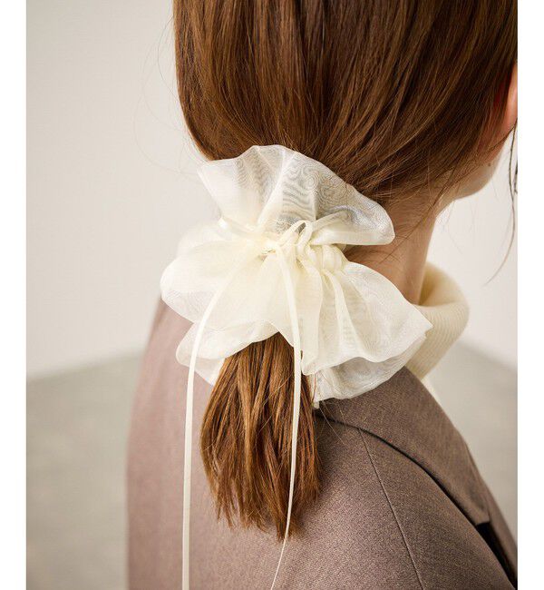 ROPE PICNIC PASSAGE「オーガンジーギャザーシュシュ」|ヘアゴム・シュシュ|