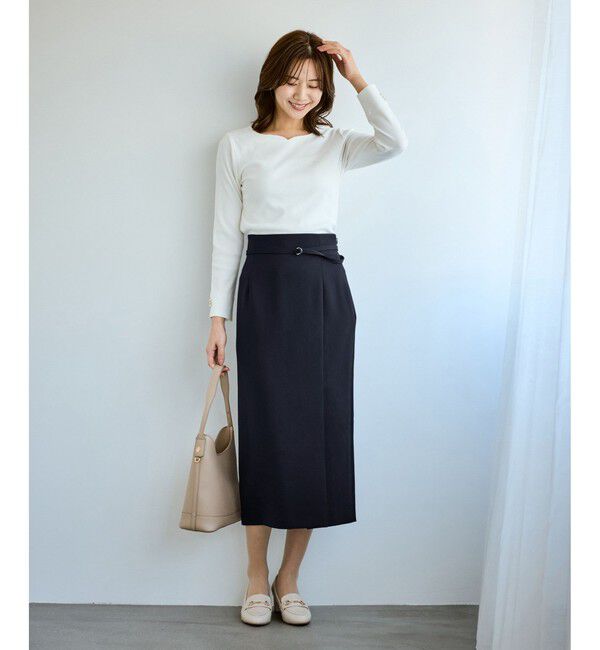 Rope&rsquo;Picnic「【WEB限定】360&deg;ウルトラストレッチ タイトスカート/UVカット・花粉ガード・セットアップ対応」|スカート|