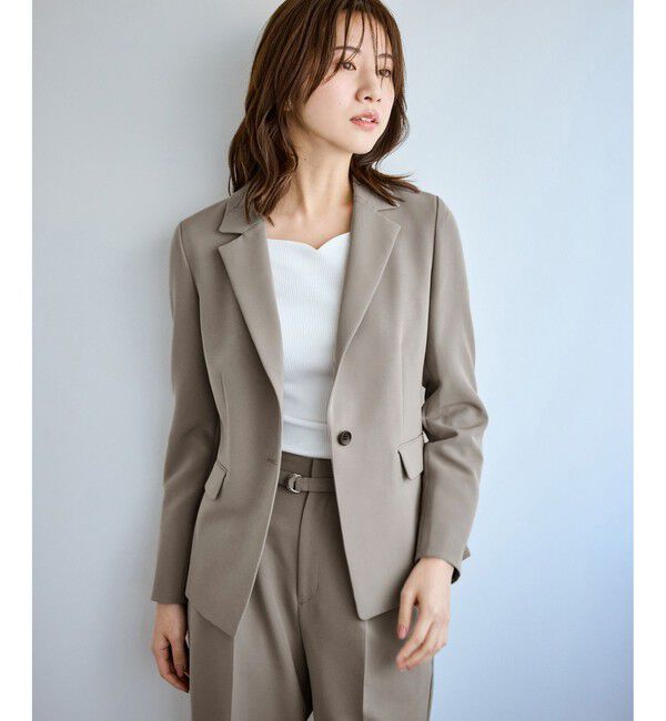 Rope&rsquo;Picnic「360&deg;ウルトラストレッチ テーラードジャケット/ UVカット・花粉ガード・セットアップ対応」|テーラードジャケット|