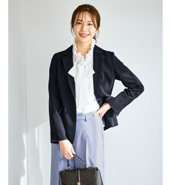 Rope&rsquo;Picnic「360&deg;ウルトラストレッチ テーラードジャケット/ UVカット・花粉ガード・セットアップ対応」|テーラードジャケット|