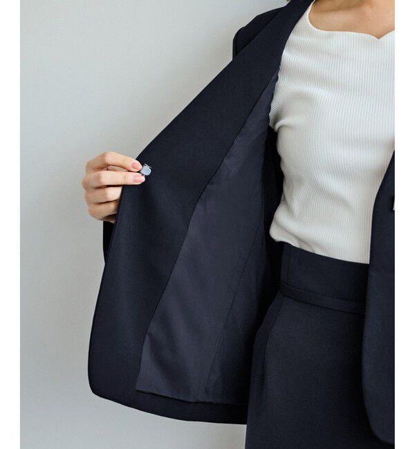 Rope&rsquo;Picnic「360&deg;ウルトラストレッチ ノーカラージャケット/UVカット・花粉ガード・セットアップ対応」|ノーカラージャケット|