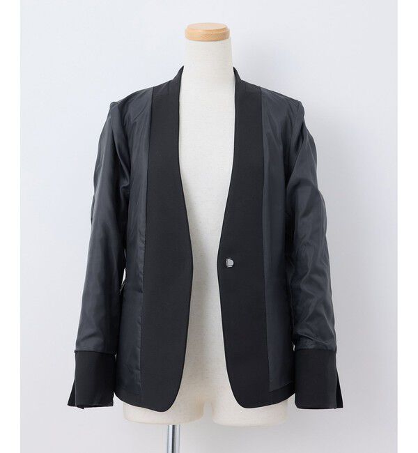 Rope&rsquo;Picnic「360&deg;ウルトラストレッチ ノーカラージャケット/UVカット・花粉ガード・セットアップ対応」|ノーカラージャケット|