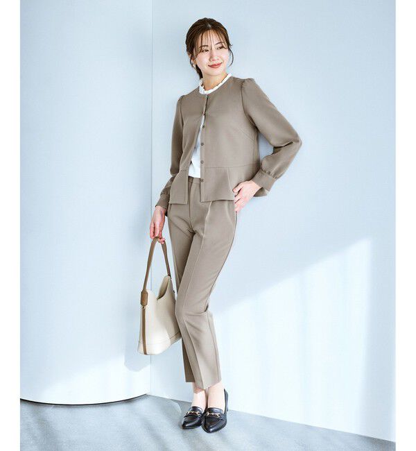 Rope&rsquo;Picnic「【WEB限定】360&deg;ウルトラストレッチ 羽織れるペプラムブラウス/ 花粉ガード・セットアップ対応」|シャツ・ブラウス|