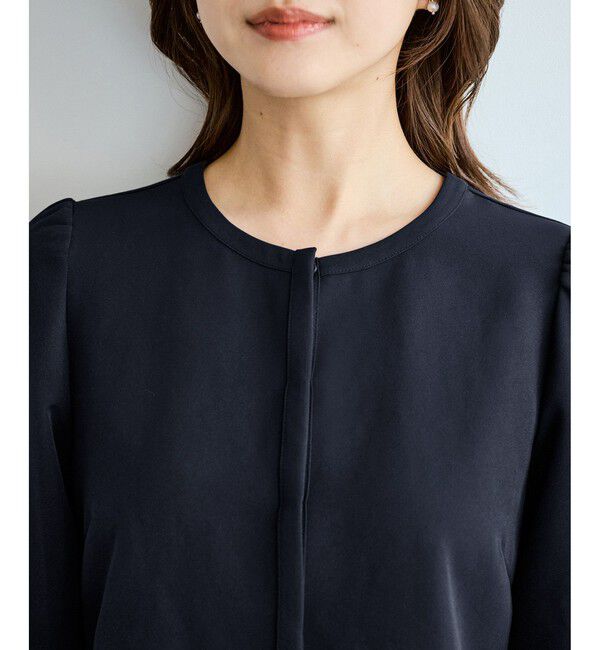 Rope&rsquo;Picnic「【WEB限定】360&deg;ウルトラストレッチ 羽織れるペプラムブラウス/ 花粉ガード・セットアップ対応」|シャツ・ブラウス|