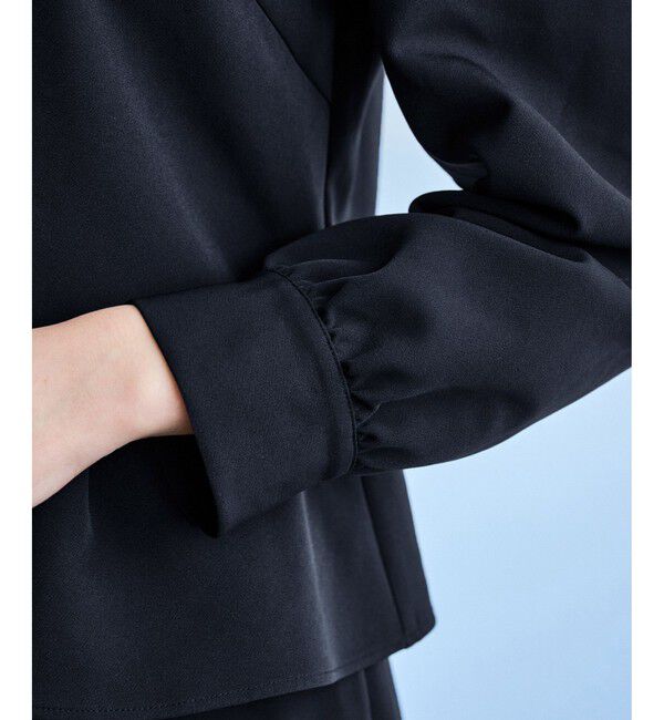 Rope&rsquo;Picnic「【WEB限定】360&deg;ウルトラストレッチ 羽織れるペプラムブラウス/ 花粉ガード・セットアップ対応」|シャツ・ブラウス|