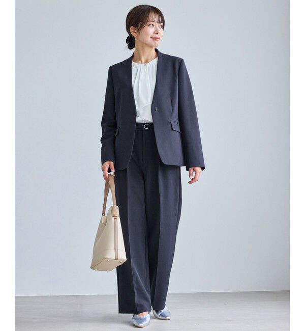 Rope&rsquo;Picnic「【WEB限定カラー】360&deg;ウルトラストレッチ ワイドパンツ/花粉ガード・セットアップ対応」|チノ|