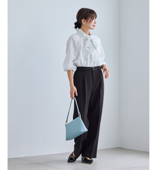 Rope&rsquo;Picnic「【WEB限定カラー】360&deg;ウルトラストレッチ ワイドパンツ/花粉ガード・セットアップ対応」|チノ|