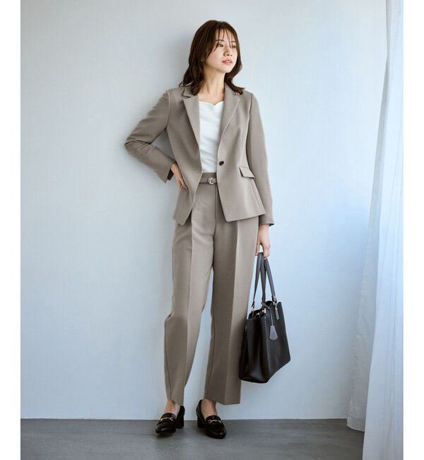 Rope&rsquo;Picnic「【WEB限定カラー】360&deg;ウルトラストレッチ ワイドパンツ/花粉ガード・セットアップ対応」|チノ|