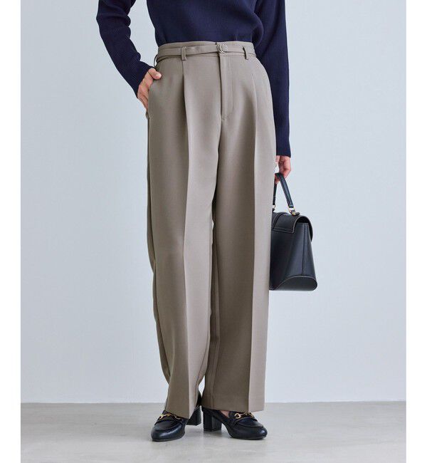 Rope&rsquo;Picnic「【WEB限定カラー】360&deg;ウルトラストレッチ ワイドパンツ/花粉ガード・セットアップ対応」|チノ|