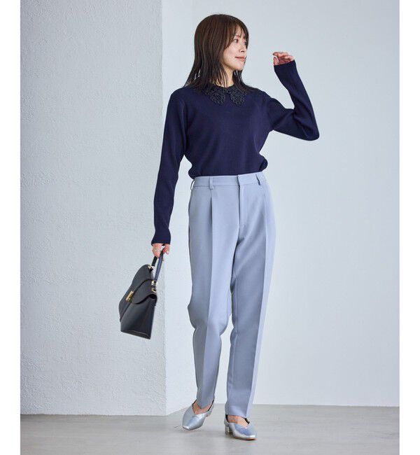 Rope&rsquo;Picnic「【WEB限定カラー】360&deg;ウルトラストレッチ テーパードパンツ/花粉ガード・セットアップ対応」|チノ|