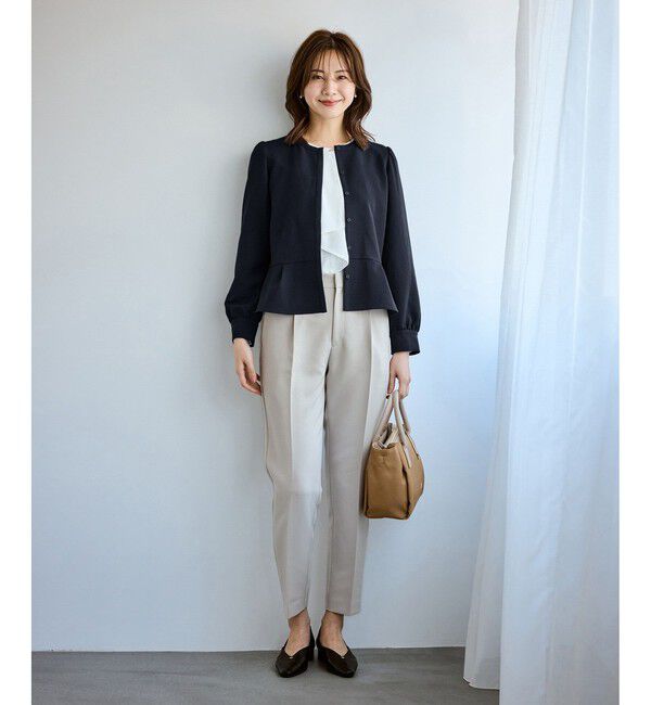 Rope&rsquo;Picnic「【WEB限定カラー】360&deg;ウルトラストレッチ テーパードパンツ/花粉ガード・セットアップ対応」|チノ|