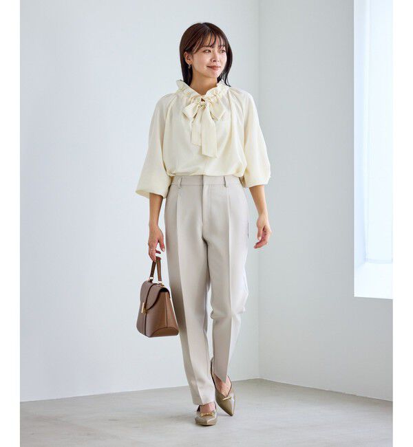 Rope&rsquo;Picnic「【WEB限定カラー】360&deg;ウルトラストレッチ テーパードパンツ/花粉ガード・セットアップ対応」|チノ|