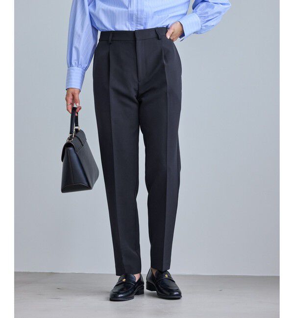 Rope&rsquo;Picnic「【WEB限定カラー】360&deg;ウルトラストレッチ テーパードパンツ/花粉ガード・セットアップ対応」|チノ|ネイビー(40)