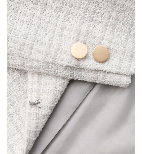 Rope&rsquo;Picnic「【WEB限定カラー】ツイードフレアジャケット/セレモニー対応・リンクコーデ」|ノーカラージャケット|