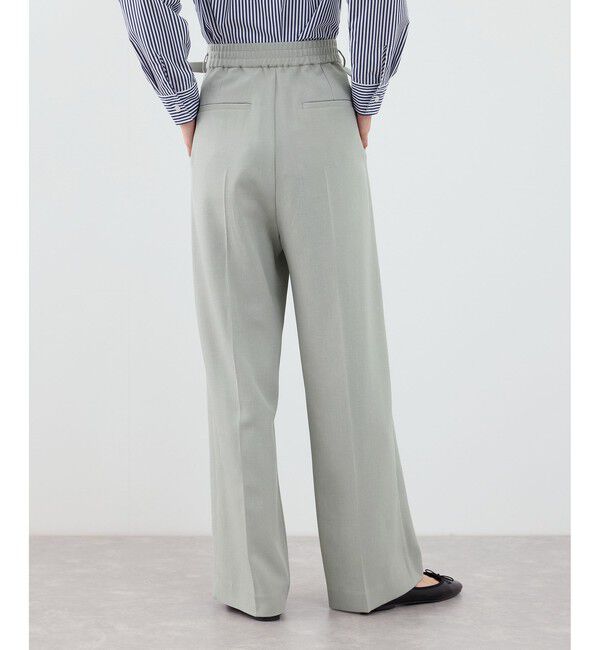 Rope&rsquo;Picnic「【WEB限定・丈長め】クリアツイルサイドベルトワイドパンツ/セレモニー・セットアップ対応」|チノ|