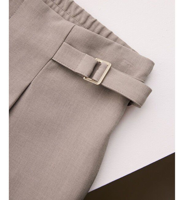 Rope&rsquo;Picnic「【WEB限定・丈長め】クリアツイルサイドベルトワイドパンツ/セレモニー・セットアップ対応」|チノ|