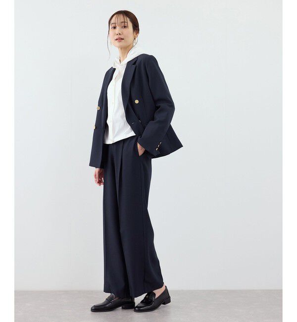 Rope&rsquo;Picnic「クリアツイルワイドパンツ/セレモニー・セットアップ対応」|チノ|