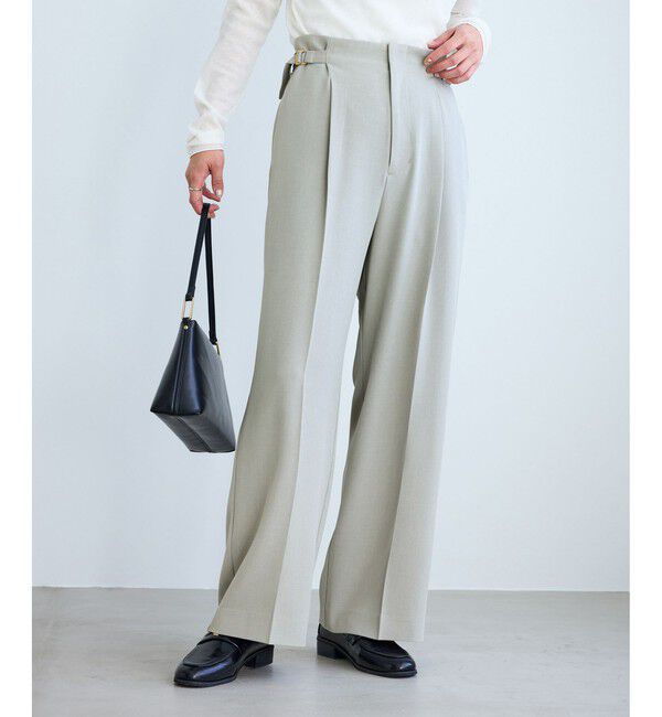 Rope&rsquo;Picnic「クリアツイルワイドパンツ/セレモニー・セットアップ対応」|チノ|