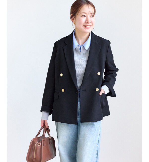 Rope&rsquo;Picnic「【低身長・小柄さんサイズ】クリアツイル金ボタンジャケット/セレモニー・セットアップ対応」|テーラードジャケット|