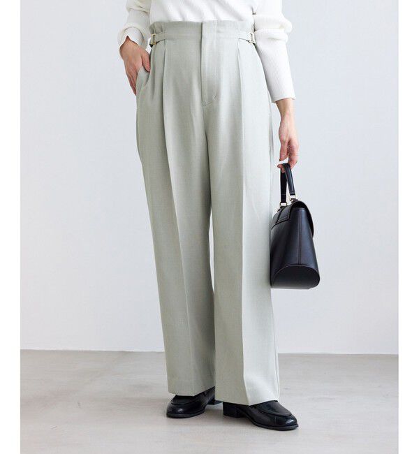 Rope&rsquo;Picnic「【低身長・小柄さんサイズ】クリアツイルワイドパンツ/セレモニー・セットアップ対応」|チノ|
