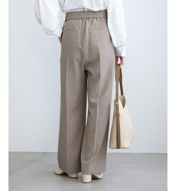 Rope&rsquo;Picnic「【低身長・小柄さんサイズ】クリアツイルワイドパンツ/セレモニー・セットアップ対応」|チノ|