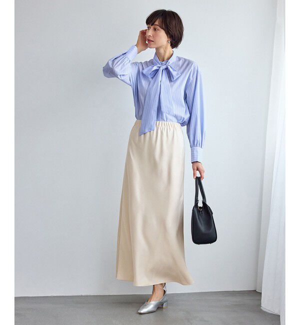 Rope&rsquo;Picnic「ボウタイリボンシャツ/花粉ガード・防シワ」|シャツ・ブラウス|