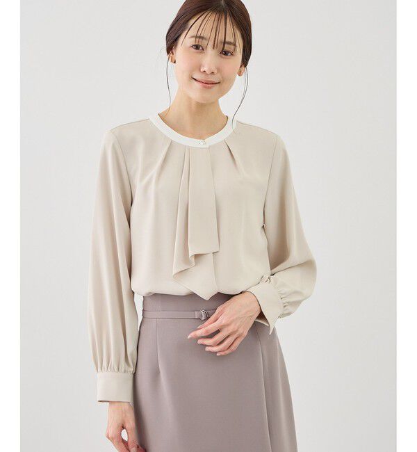 Rope&rsquo;Picnic「【WEB限定サイズ】配色アソートボウタイフウブラウス」|シャツ・ブラウス|