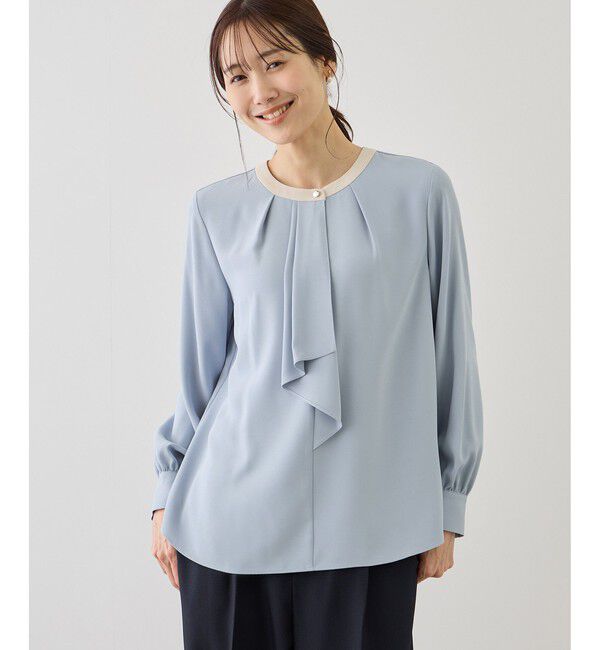 Rope&rsquo;Picnic「【WEB限定サイズ】配色アソートボウタイフウブラウス」|シャツ・ブラウス|