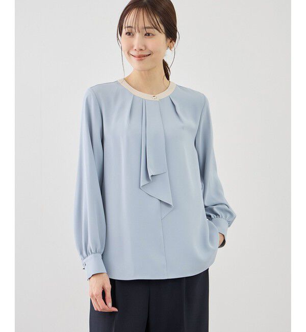 Rope&rsquo;Picnic「【WEB限定サイズ】配色アソートボウタイフウブラウス」|シャツ・ブラウス|