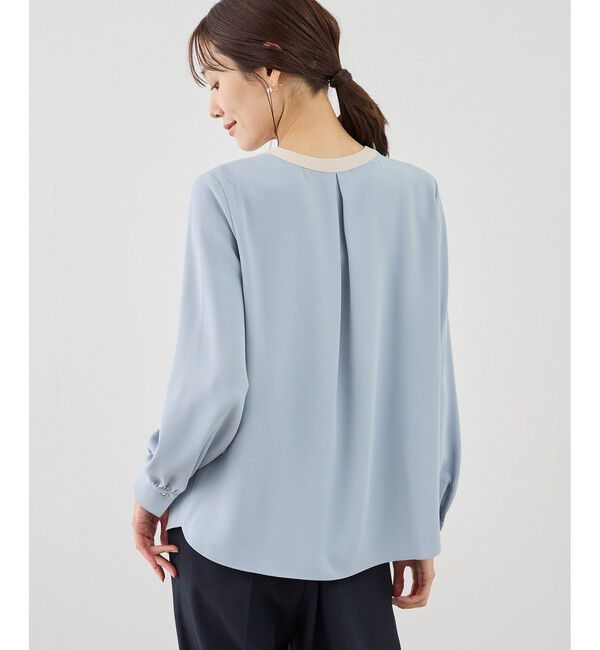 Rope&rsquo;Picnic「【WEB限定サイズ】配色アソートボウタイフウブラウス」|シャツ・ブラウス|