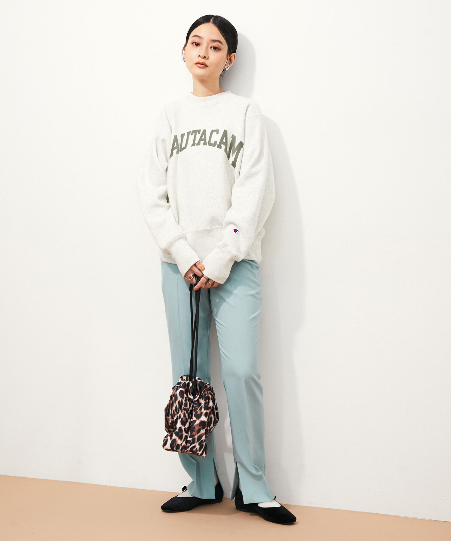 ADAM ET ROPE'「《SETアイテム》インサイドスリットスラックス」|スラックス|