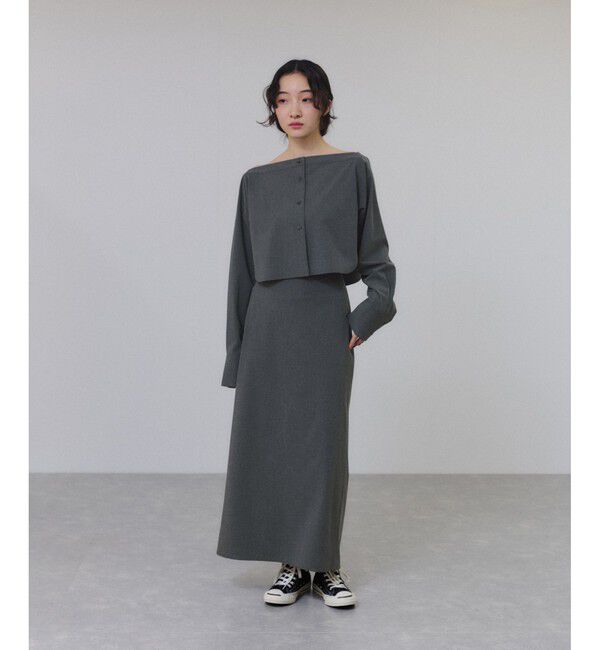 ADAM ET ROPE'「【一部WEB限定カラー】・【接触冷感】マルチWAYレイヤードシャツスカート」|スカート|