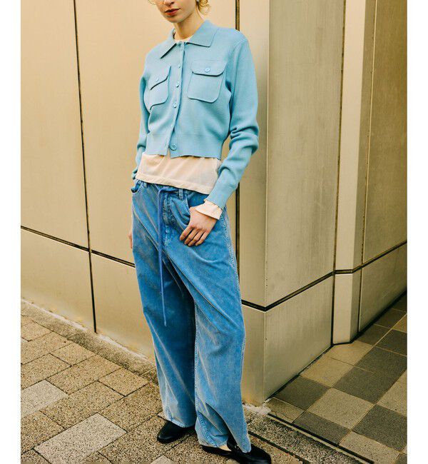 ADAM ET ROPE'「コットンカシミヤポケットカーディガン」|カーディガン|