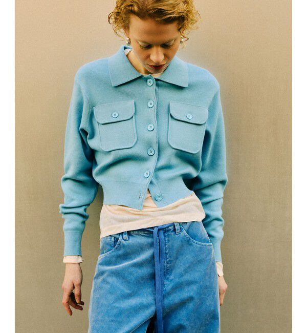 ADAM ET ROPE'「コットンカシミヤポケットカーディガン」|カーディガン|