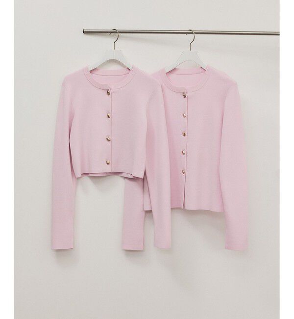 ADAM ET ROPE'「セレクトレングスコンパクトカーディガン/UV抑制」|カーディガン|ピンク(63)