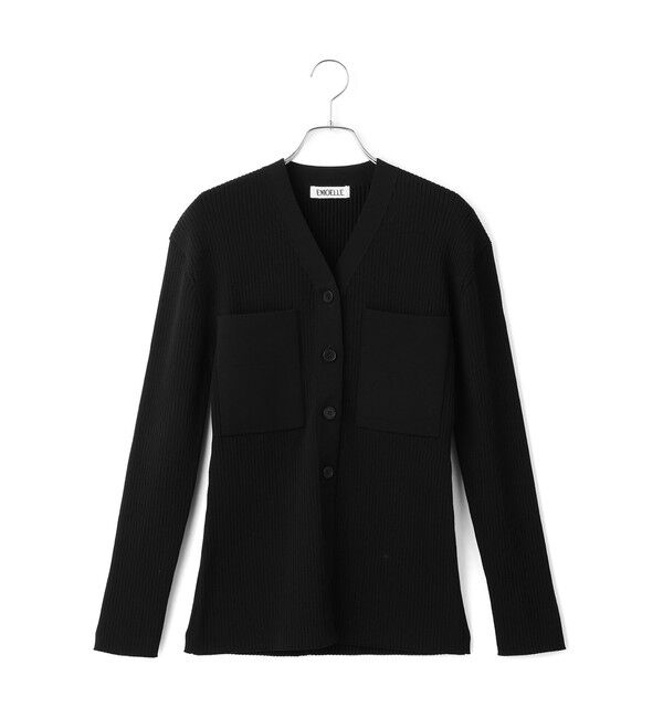 ADAM ET ROPE'「【EMOELLE】ポケットリブカーディガン」|カーディガン|