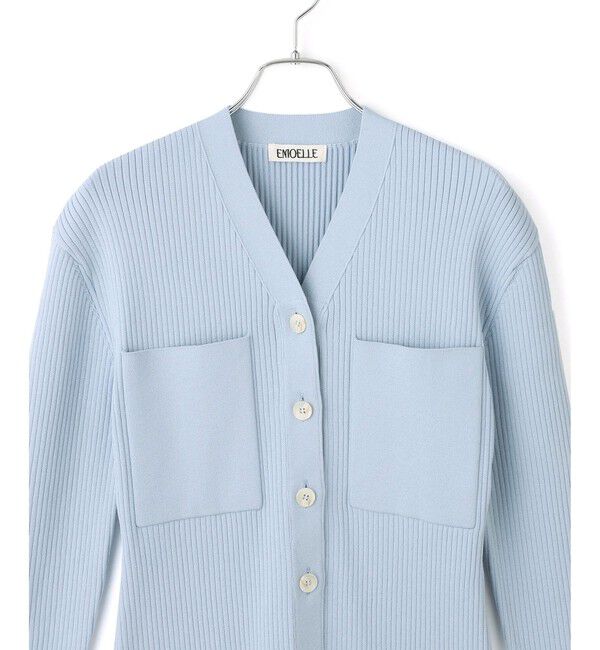 ADAM ET ROPE'「【EMOELLE】ポケットリブカーディガン」|カーディガン|