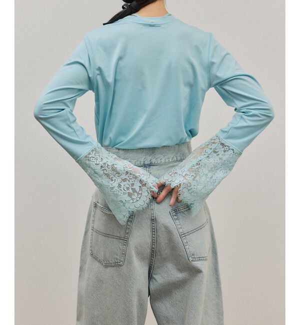 ADAM ET ROPE'「レースカフストップス」|Tシャツ・カットソー|