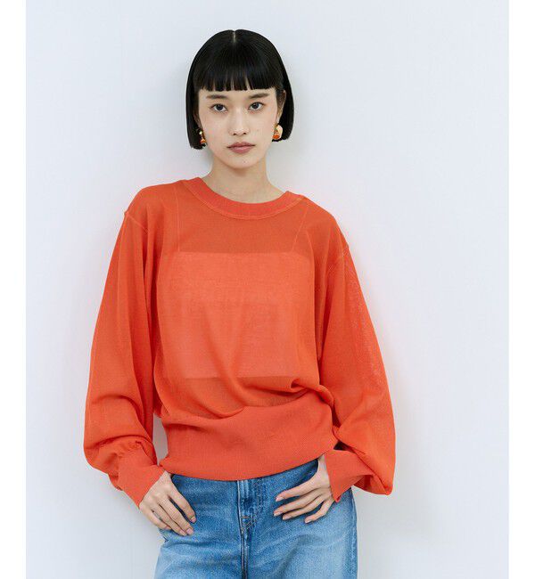 ADAM ET ROPE'「【WEB限定】シアークルーネックカーディガン」|カーディガン|