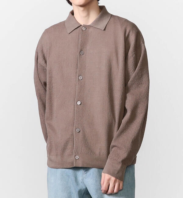 ORCIVAL「ORCIVAL | ハーフミラノニット 衿付きニットカーディガン MEN」|カーディガン|