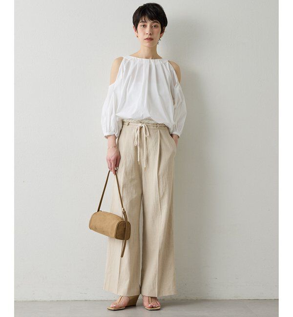  「【THE PAUSE】ロープベルトパンツ」|チノ|
