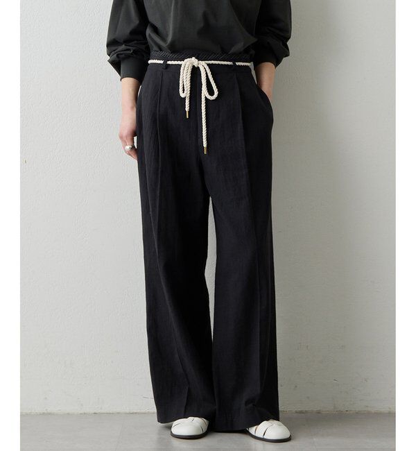  「【THE PAUSE】ロープベルトパンツ」|チノ|