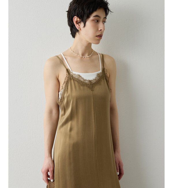  「【THE PAUSE】レーストリムキャミワンピース」|ワンピース|