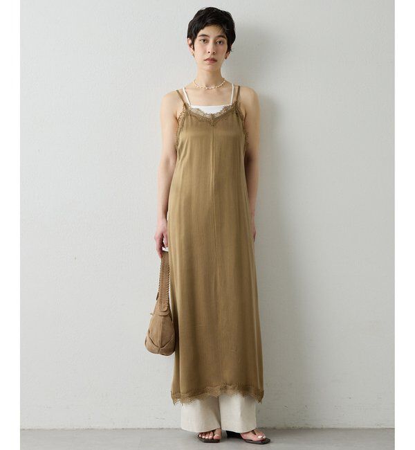  「【THE PAUSE】レーストリムキャミワンピース」|ワンピース|