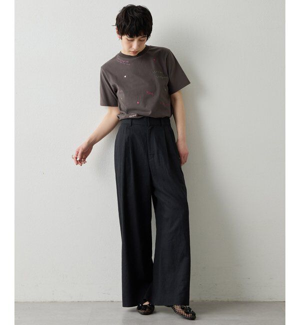  「【THE PAUSE】シシュウTシャツ」|Tシャツ・カットソー|