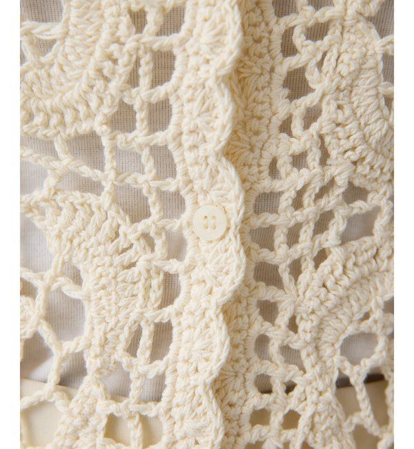  「【THE PAUSE】クロシェニットカーディガン」|ニット・セーター|