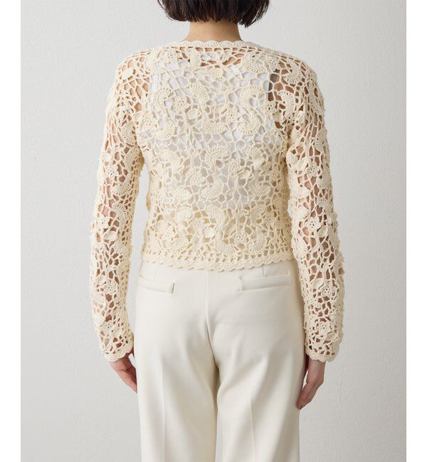  「【THE PAUSE】クロシェニットカーディガン」|ニット・セーター|