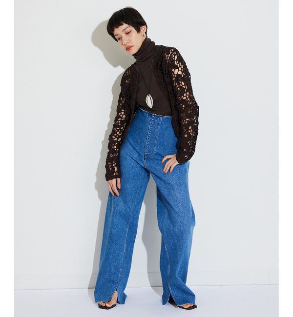  「【THE PAUSE】クロシェニットカーディガン」|ニット・セーター|